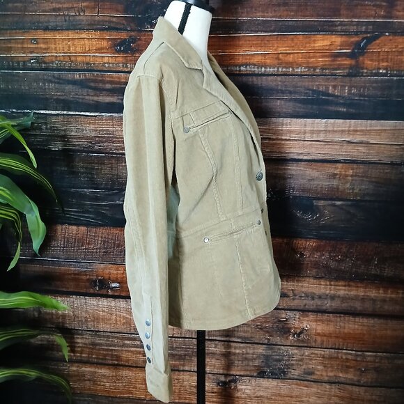 Bill Blass 8 Vintage Corduroy Blazer Jacket Camel Tan Pockets - Picture 7 of 11